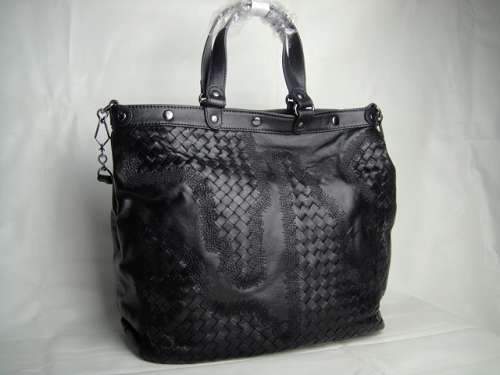 Bottega Veneta Lambskin Leather Bag 9642 black